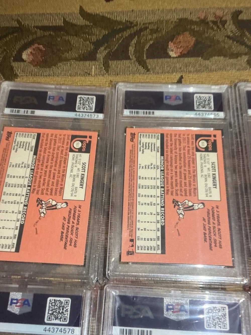 1 Scott Kingery 2018 Topps Heritage #511 rookie card Graded PSA 10